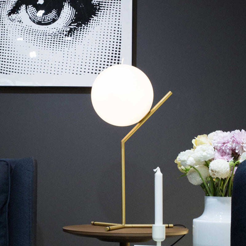 Glass Ball Desk Lamp for Bedroom Table Light Decoration Night Lighting Entrance Home Indoor Decor Cafe Bedside Bedroom Reading
