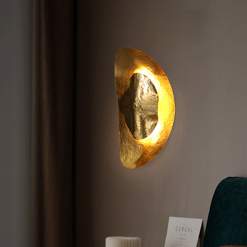 Creative Half Month Luxury Brass Wall Lamp