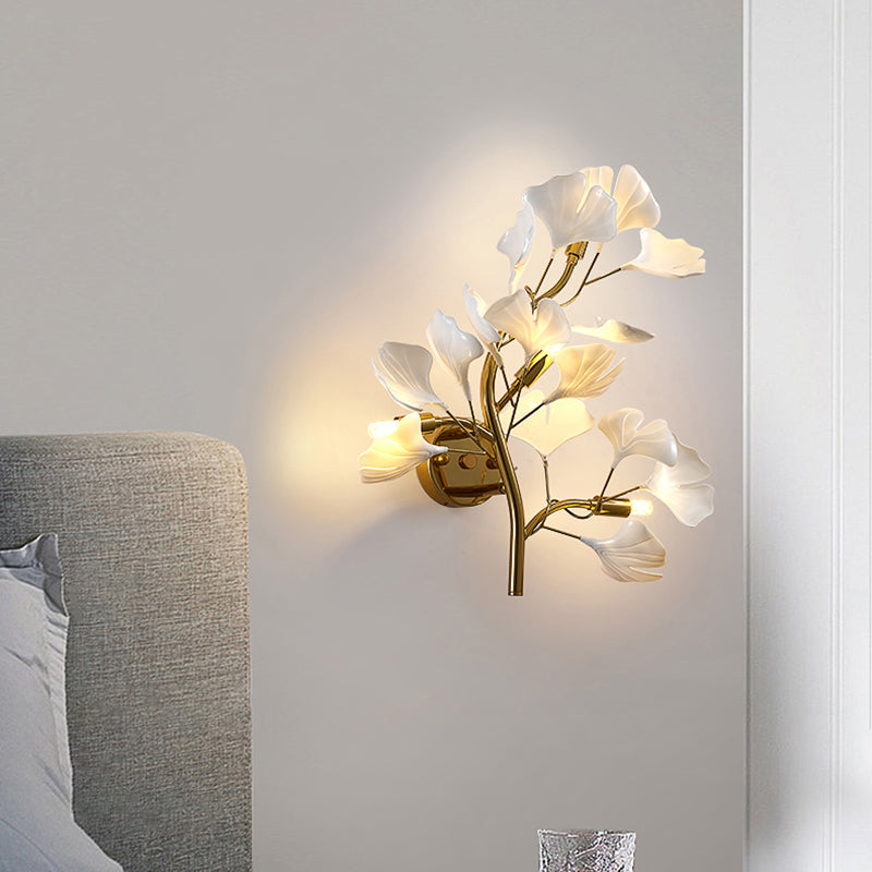 Ginkgo Leaf Wall Light Luxury Living Room Sofa Background Lamp Creative Foyer Hallway Minimalist Nordic Bedroom Bedside Light