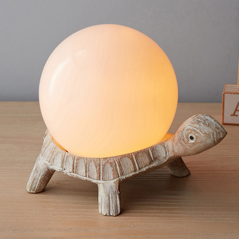 Creative Turtle Wooden Desk Lamp Handmade Retro New Chinese Decorative Desk Lamp