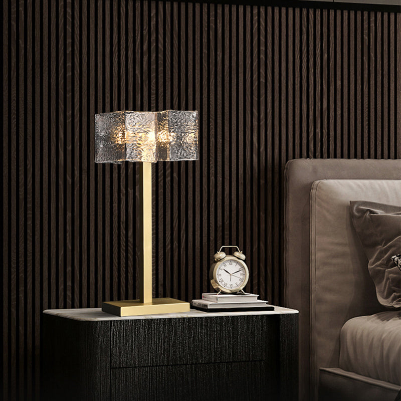 Vintage Light Luxury Copper Table Lamp Bedroom Bedside Lamp Atmospheric High-End Hotel Study Art Dressing Table With Light