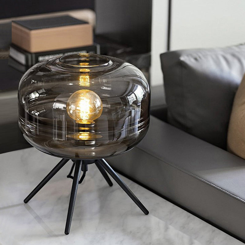 Modern Simple Glass Table Lamps Nordic Creative Bedroom Bedside Light Glass Shade Desk Lamp