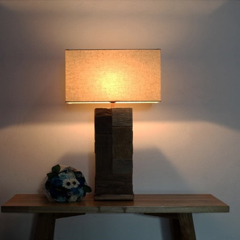 Handmade Wooden Table Lamp Model Room Zen Bedroom Bedside Designer Decorative Luminaires