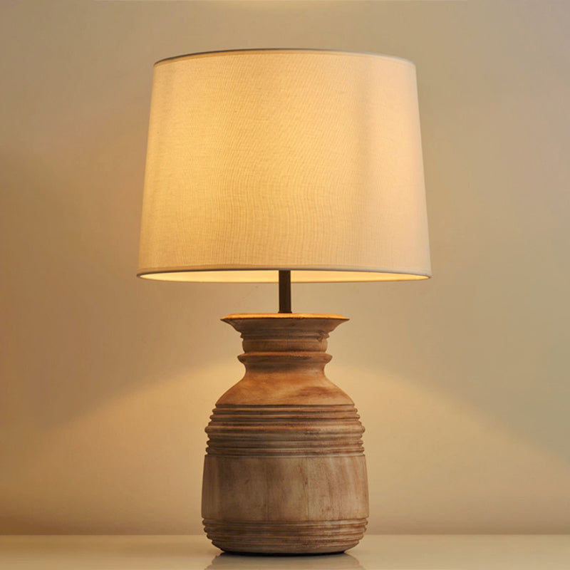 Retro Solid Wood Table Lamp Creative Bedroom Bedside Lamp Homestay Hotel Lobby Table Lamp