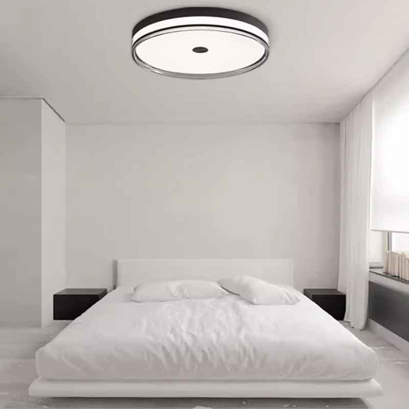 Light Luxury 19" Round Brass Flush Mount LED Ceiling Light with Remote Control Dimmable