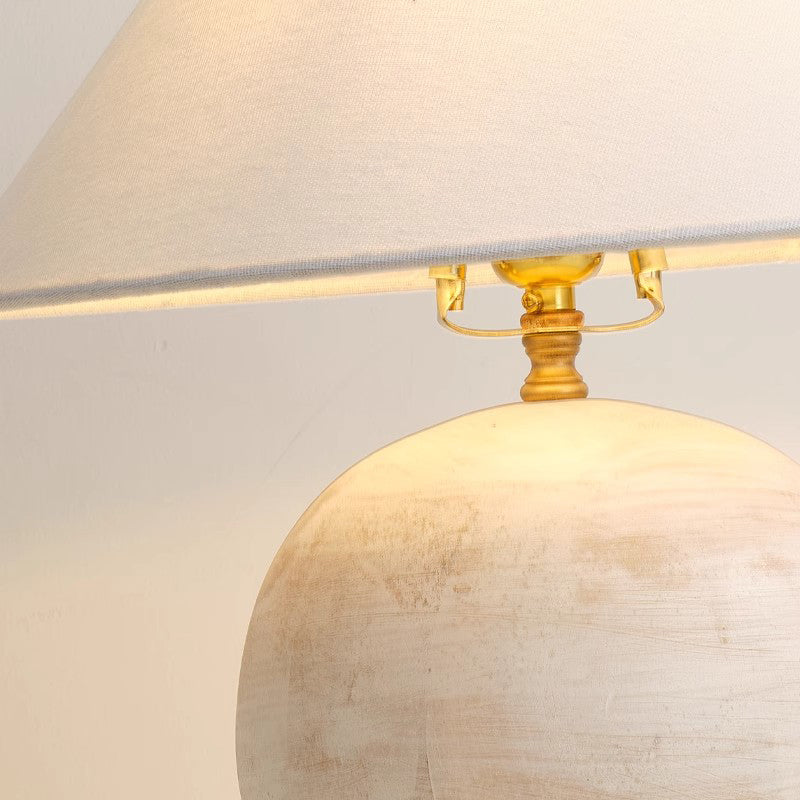 American Simple Solid Wood Table Lamp Retro Warm Bedroom Bedside Lamp Living Room Side Table Decorative Lamps
