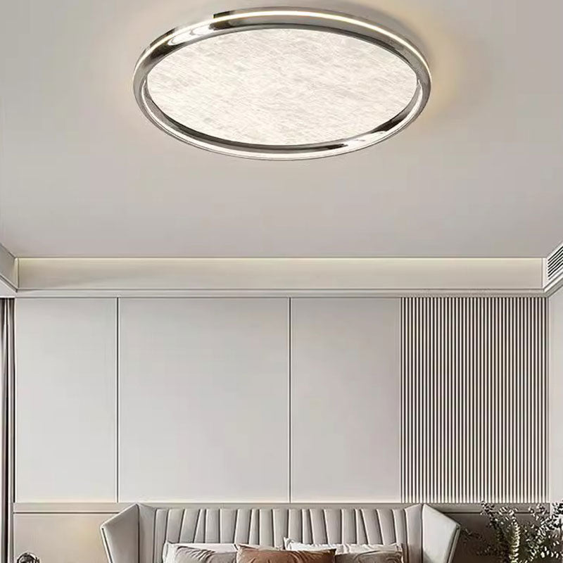 Modren Simple Round Metal Ceiling Light With Acrylic Lampshade for Bedroom Living Room