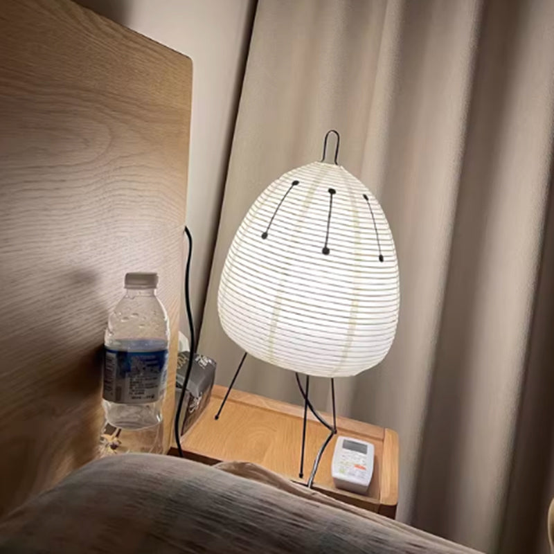 Japanese Table Lamp Tripod Rice Paper Desk Lamp Lantern Living Room Bedroom Home Decor