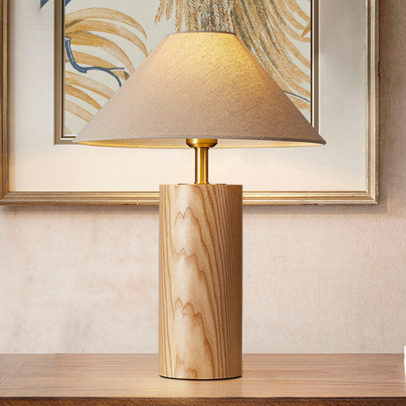 Chinese Classical Minimalist Wabi-sabi Decorative Table Lamp Solid Wood LED Interior Lighting Living Room Bedroom Bedside