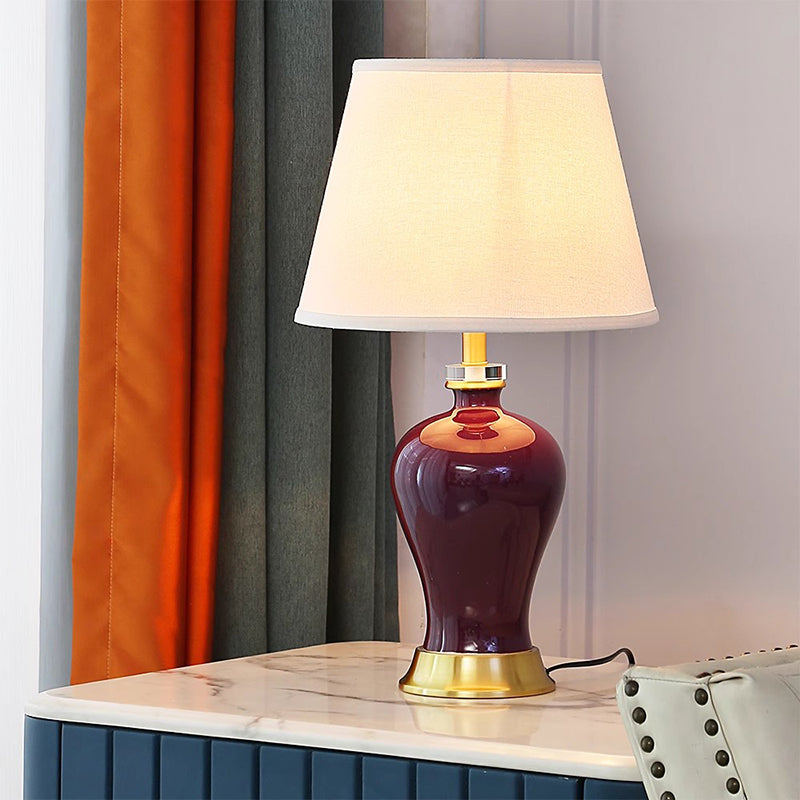 Europe Retro Ceramic Table Lamps Ceramic Gourd Lamp Body For Bedroom Living Room Study Lamp