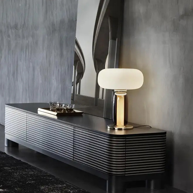 Designer Simple Glass Table Lamp With Milk White Glass Lampshade