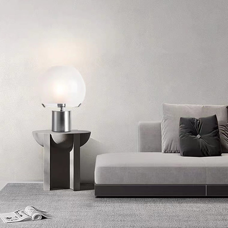 Postmodern Simple Mushroom Table Lamp with Milk White Glass Lampshade
