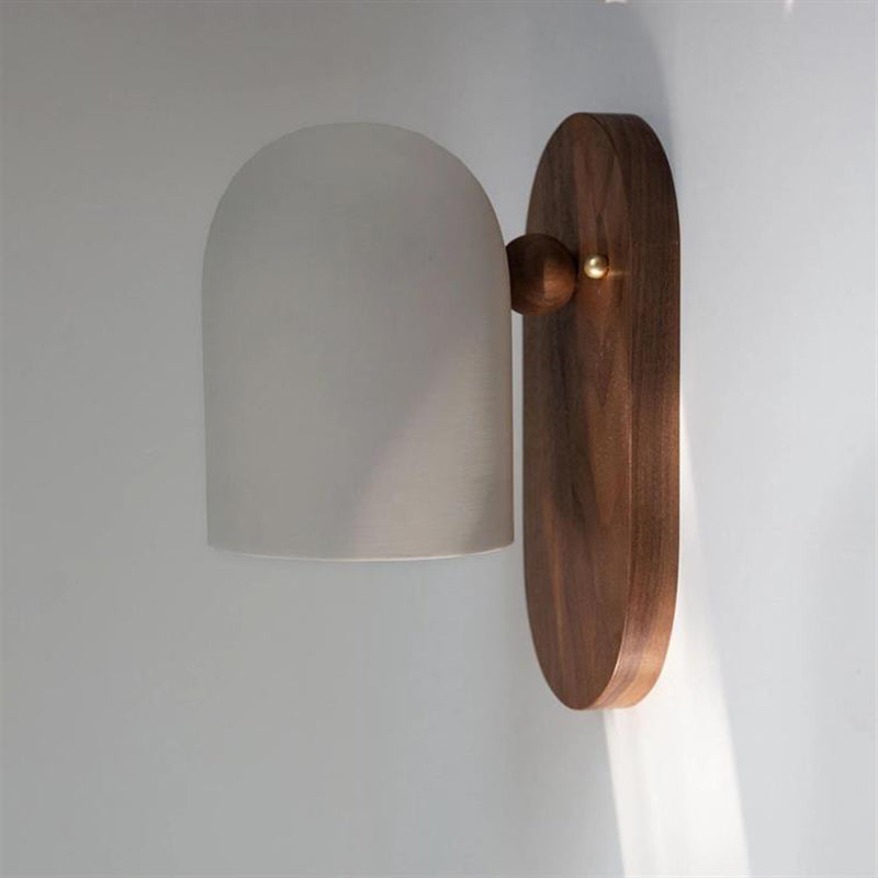 Walnut Wood Wall Lamp Simple Modern Wabi-sabi style Wall Light for Bedroom Bedside Living Dining Room Corridor Aisle