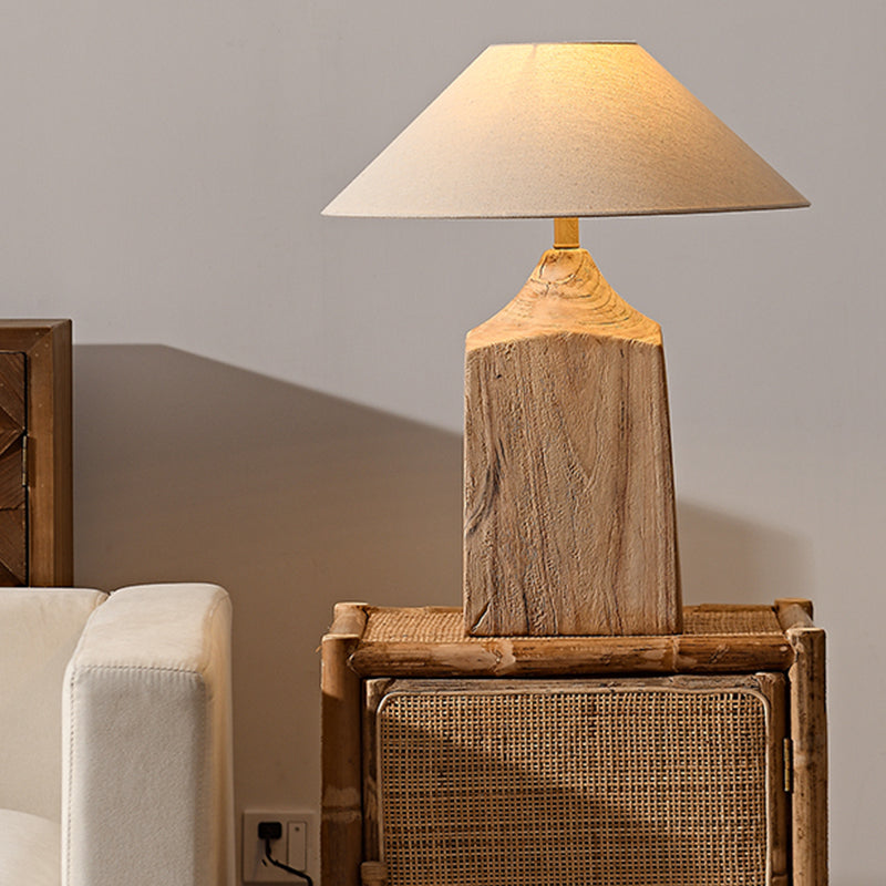 Contemporary Wooden Table Lamp Creativity Living Room Bedroom Study Hotel Homestay engineering Desk Light