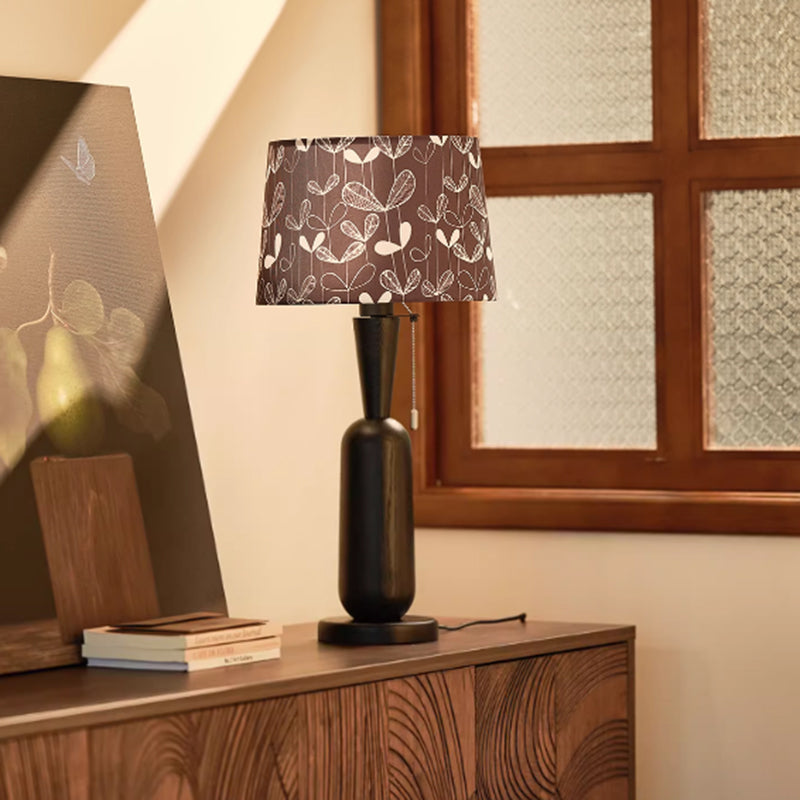 Wabi Sabi Style Wood Desk Lamp American Living Room Cabinet Homestay Designer Retro Lamp