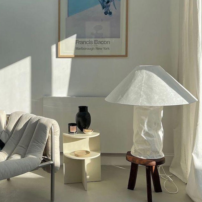 Wabi Sabi Paper Table Lamps Art Deco Stand Lights Living Room Bedroom Corner Table Lights