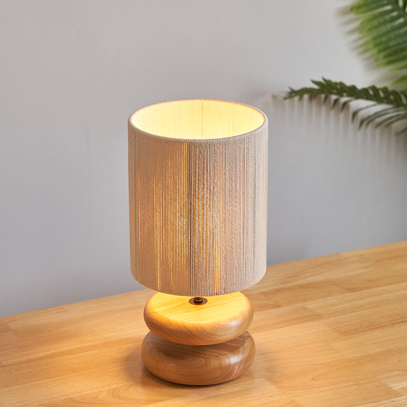 Modern Simple Wooden LED Table Lamp Bedside Desk Light For Home Bedroom Decoration
