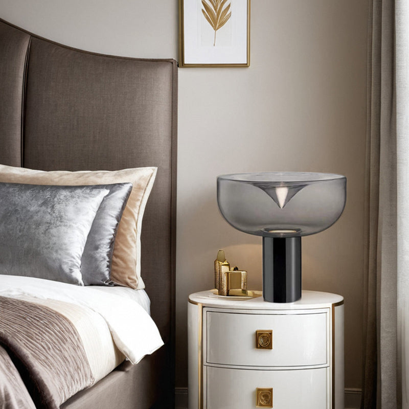 Modern LED Glass Table Lamp for Bedroom Bedside Lamp Living Room Light Study Desktop Decoration