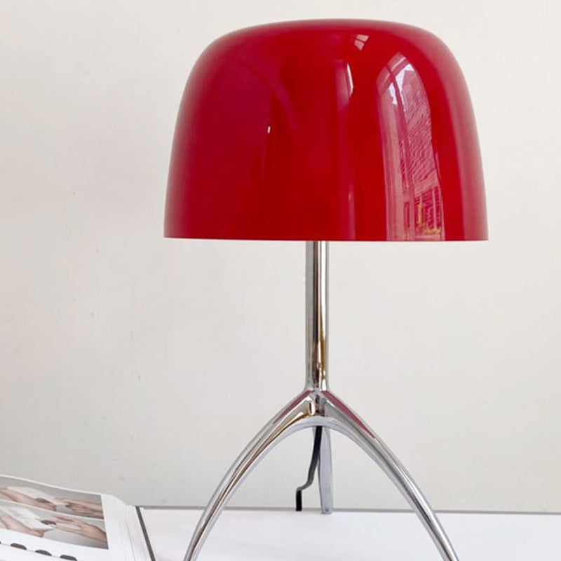 Cretive Tripod Mushroom Table Lamp With Glass Lampshade