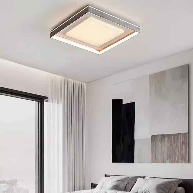 Modern Simple Round Metal Flush Mount LED Ceiling Light for Bedroom Living Room