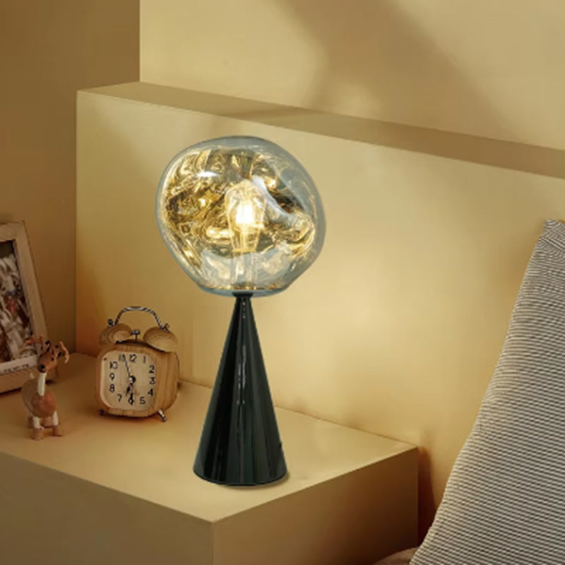 Modern Volcanic Lava Table Lamp With Acrylic Lampshade