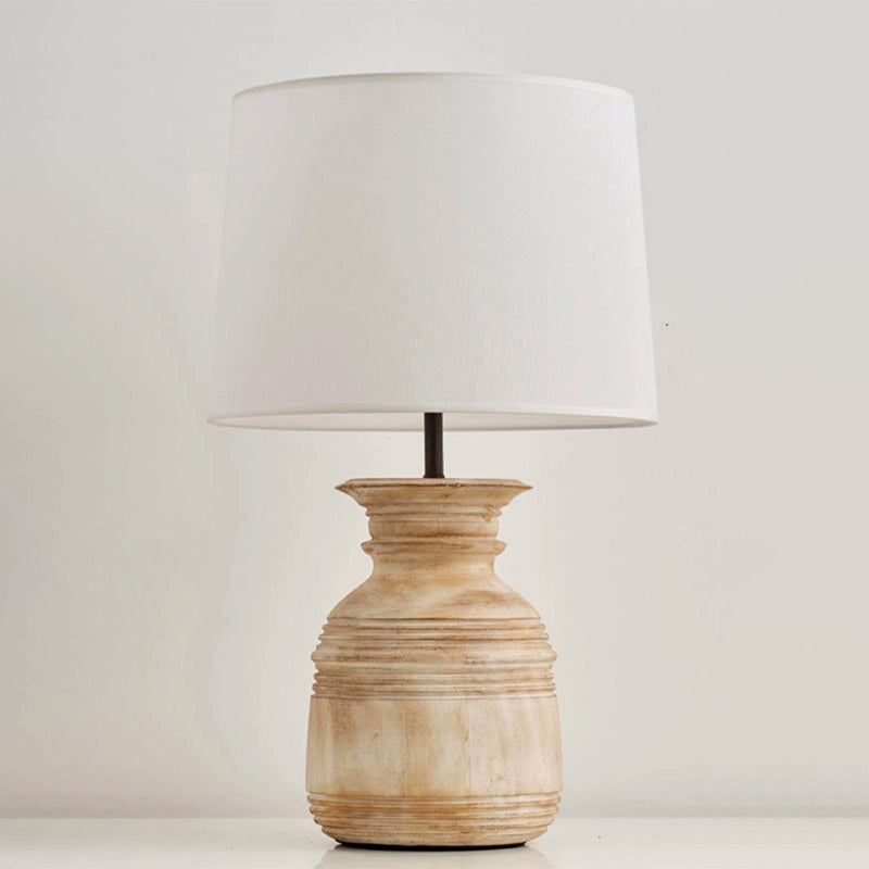 Retro Solid Wood Table Lamp Creative Bedroom Bedside Lamp Homestay Hotel Lobby Table Lamp