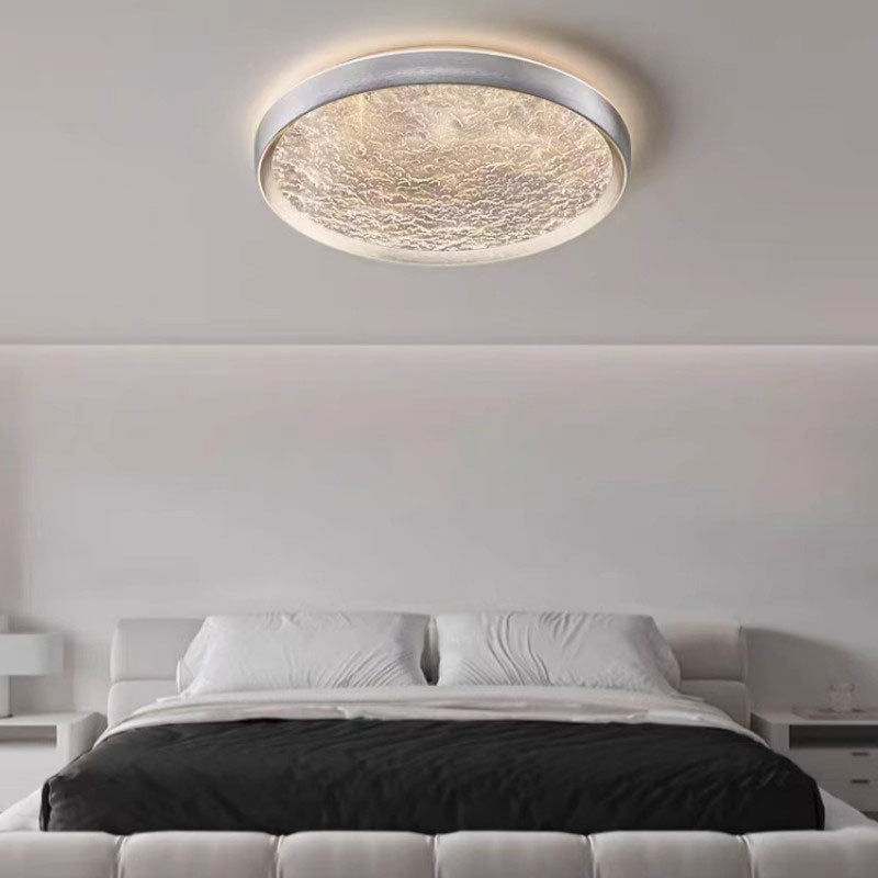 Contemporary Creative Round Metal Ceiling Light for Bedroom Living Room Hotel Office