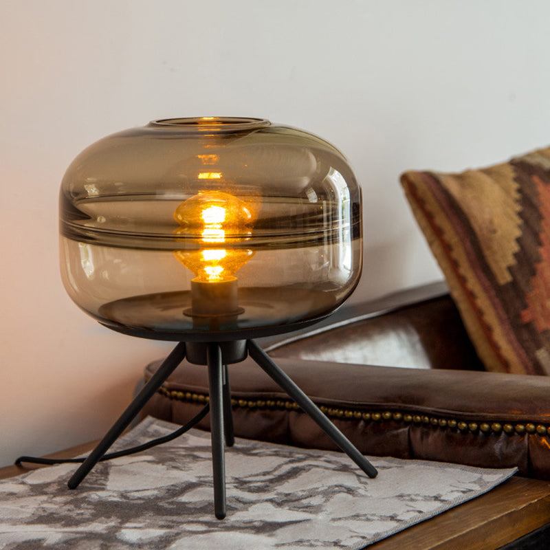 Modern Simple Glass Table Lamps Nordic Creative Bedroom Bedside Light Glass Shade Desk Lamp