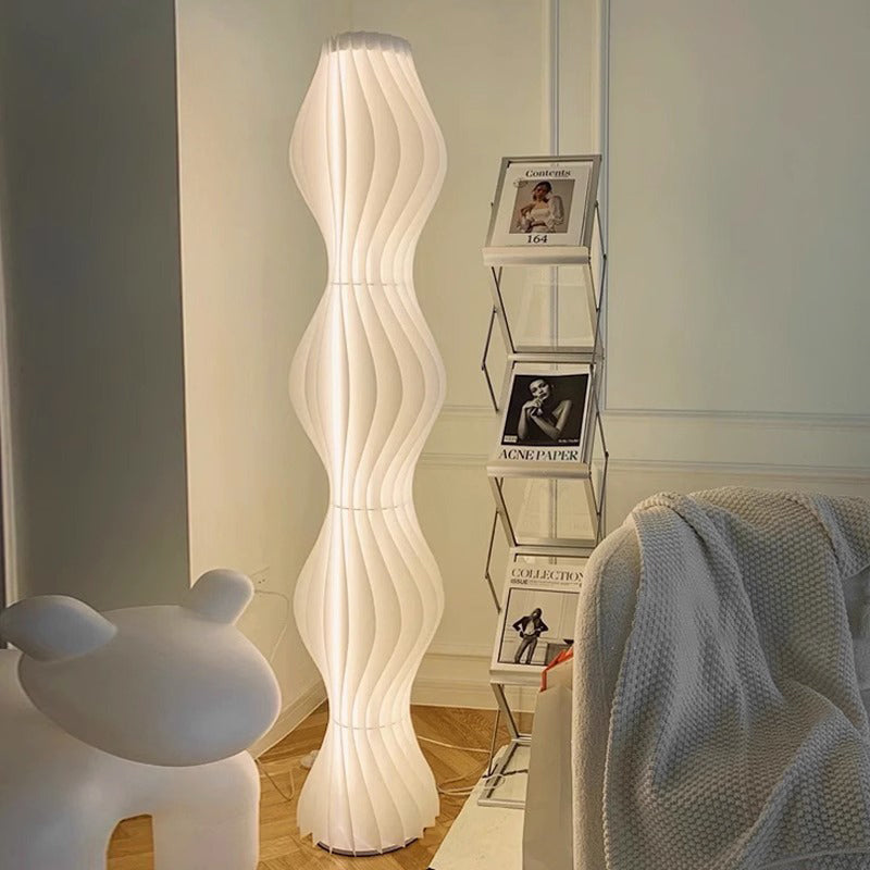 Novelty Column 67" Floor Lamp With Acrylic Lampshade Standing Lamp