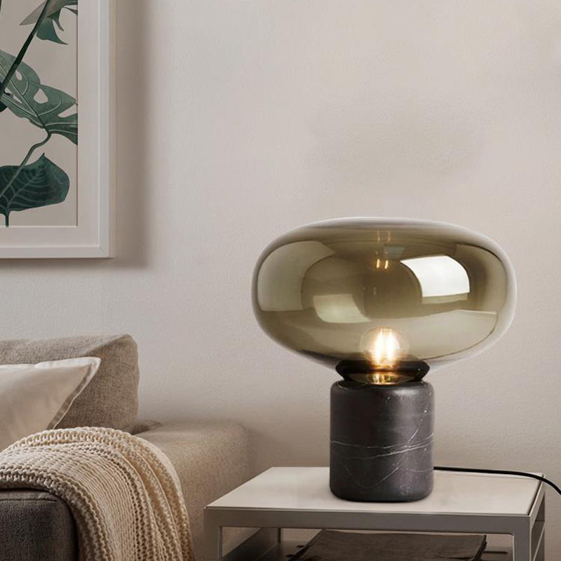 Postmodern Marble Glass Table Lamp Bed Room Decoration Beside Lamp for Living Room Study E27 Desk Lamp