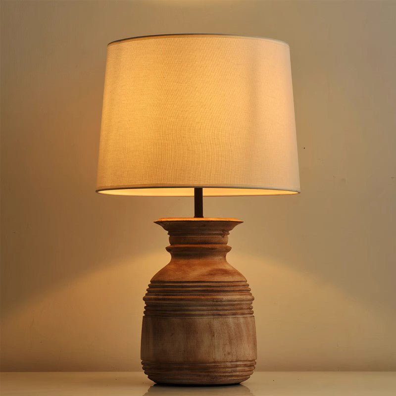 Nordic Designer Wooden Table Lamp Nordic Korean Minimalism Bedroom Hotel Art Led Decorative