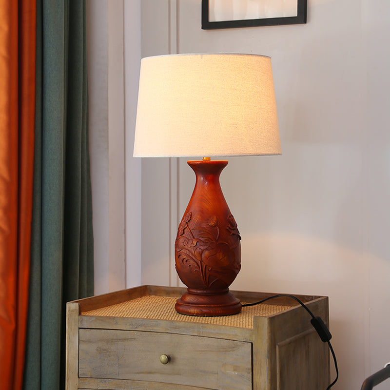 New Chinese style creative Wooden table lamp living room bedroom bedside lamp hand painting desk lamp