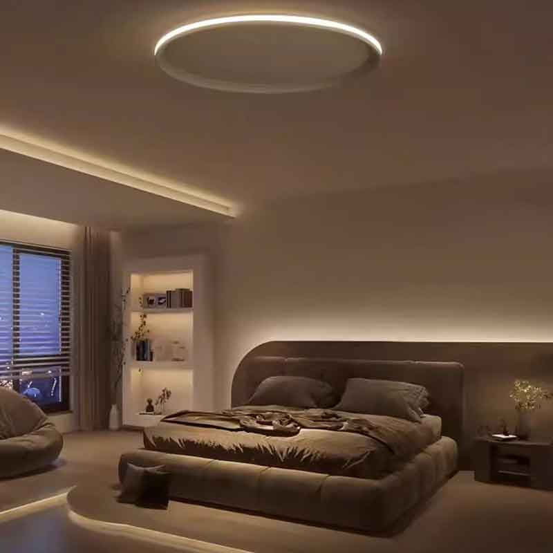 Modern Super Thin Round Metal Flush Mount LED Ceiling Light for Bedroom Living Room Aisle