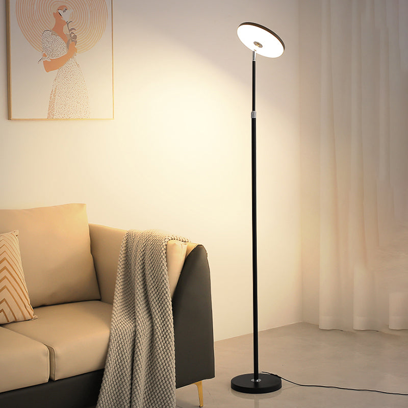 Traditional Column Adjustable 50"-70" Floor Lamp With Acrylic Lampshade