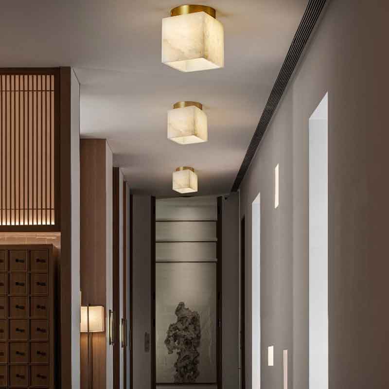 Modern Luxury Nature Marble Ceiling Light for Bedroom Living Room Hallway Balcony