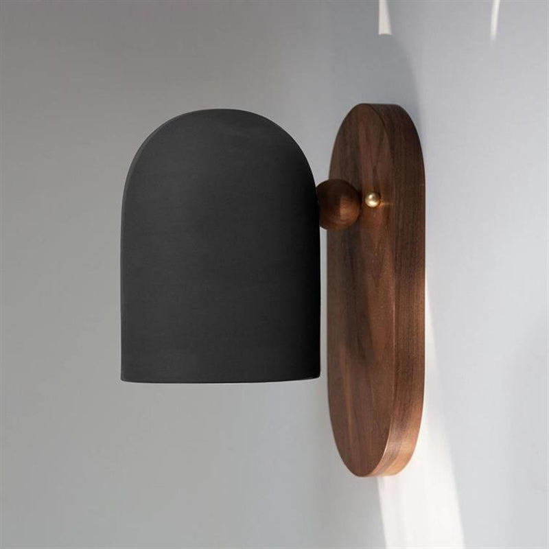 Walnut Wood Wall Lamp Simple Modern Wabi-sabi style Wall Light for Bedroom Bedside Living Dining Room Corridor Aisle