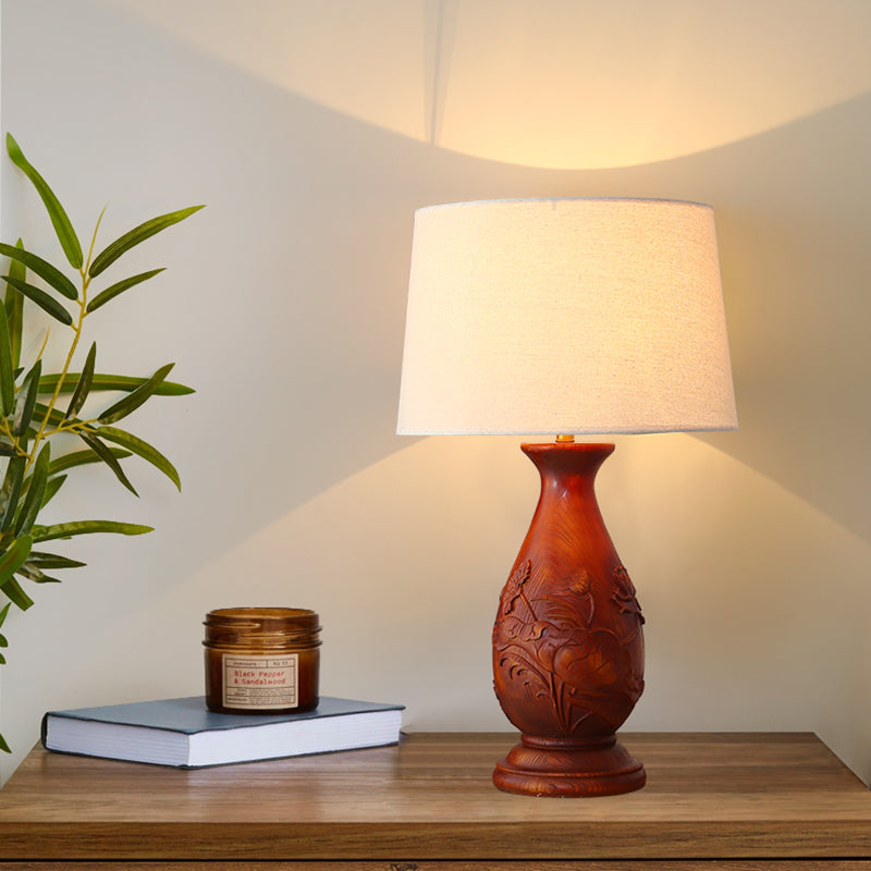 New Chinese style creative Wooden table lamp living room bedroom bedside lamp hand painting desk lamp