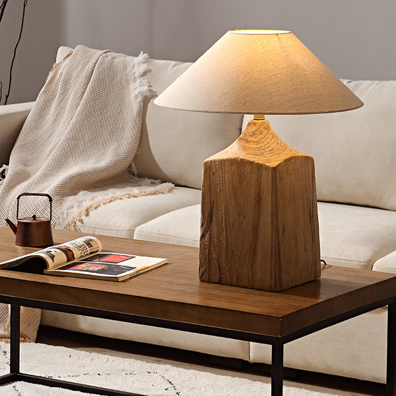 Contemporary Wooden Table Lamp Creativity Living Room Bedroom Study Hotel Homestay engineering Desk Light
