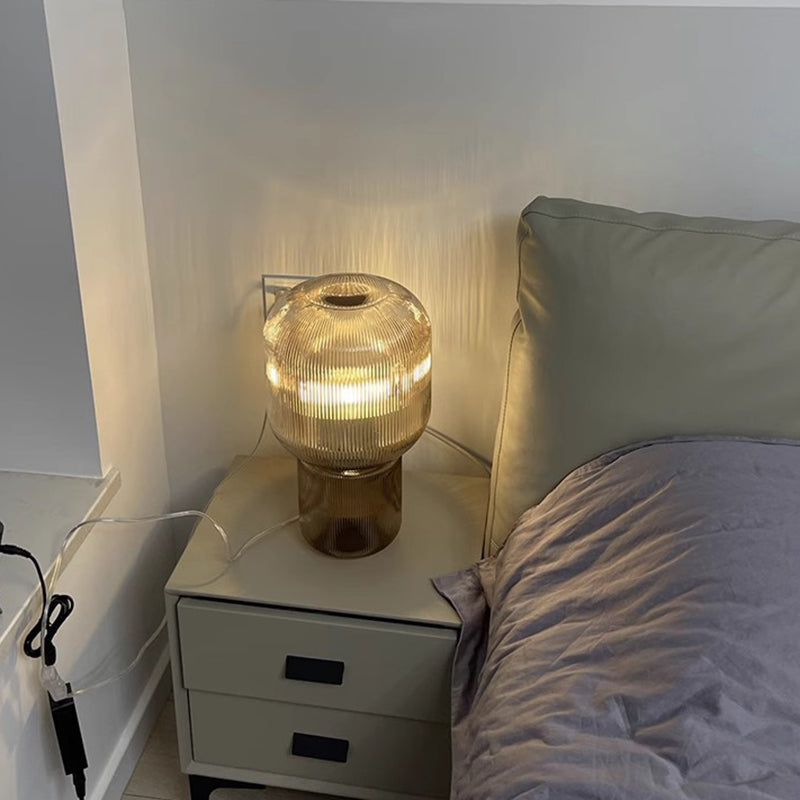 Nordic Glass Table Lamp Post-Modern Bedroom Bedside Lamp Living Room Conference Hall Hotel Model Room Club Lamp