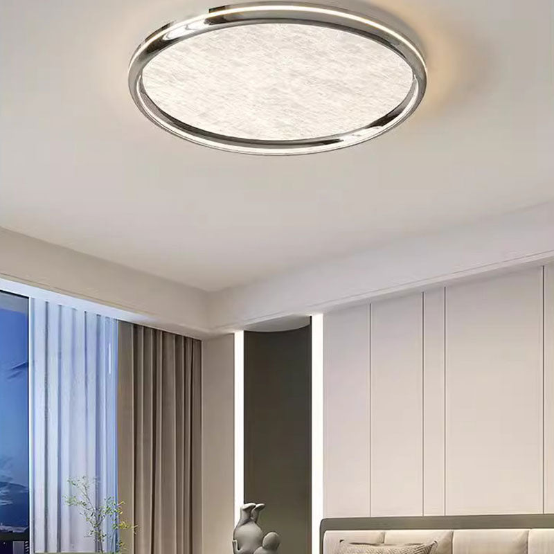 Modren Simple Round Metal Ceiling Light With Acrylic Lampshade for Bedroom Living Room