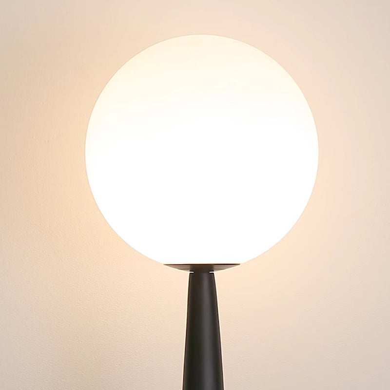 Traditional Black Resin Table Lamp With Acrylic Lampshade