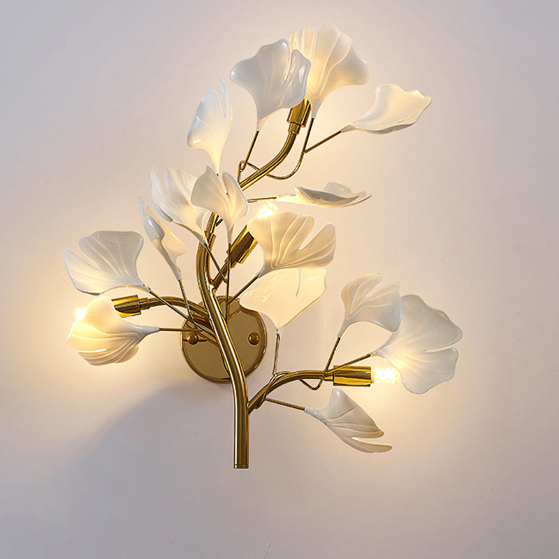 Ginkgo Leaf Wall Light Luxury Living Room Sofa Background Lamp Creative Foyer Hallway Minimalist Nordic Bedroom Bedside Light