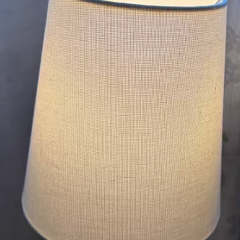 17.5" Height Standard Table Lamp in Wood with Textile Lampshade for Residential Use Trendy Style