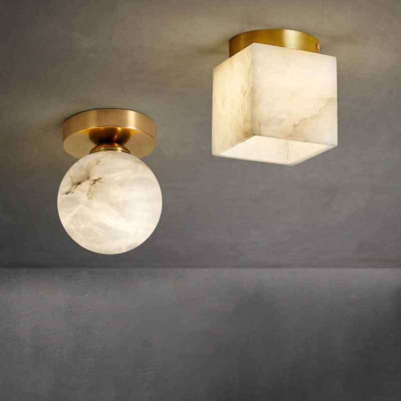 Modern Luxury Nature Marble Ceiling Light for Bedroom Living Room Hallway Balcony