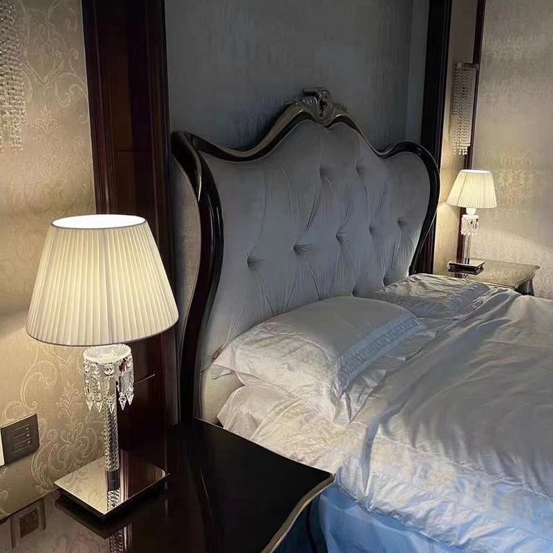Designer Creative Luxury Crystal Table Lamp With Fabric Lampshade