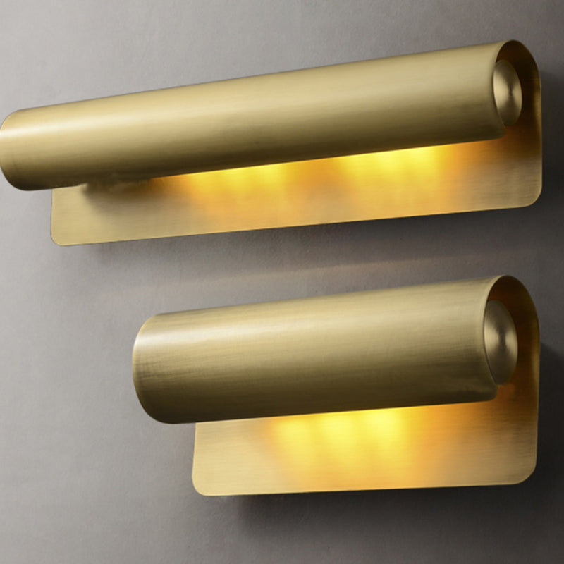 Light Luxury Designer Picture Scroll Brass Wall Lamp