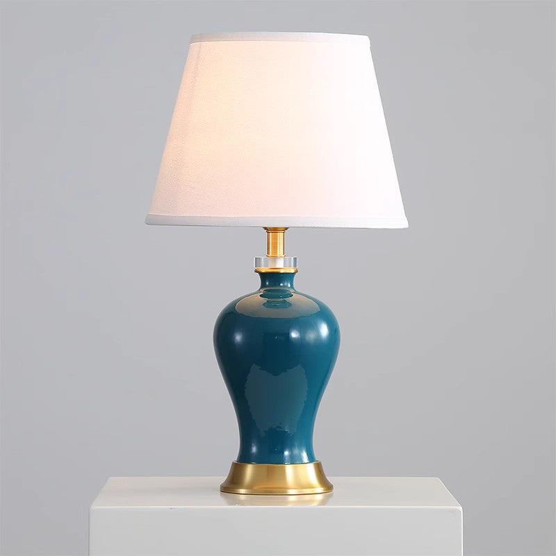 Europe Retro Ceramic Table Lamps Ceramic Gourd Lamp Body For Bedroom Living Room Study Lamp