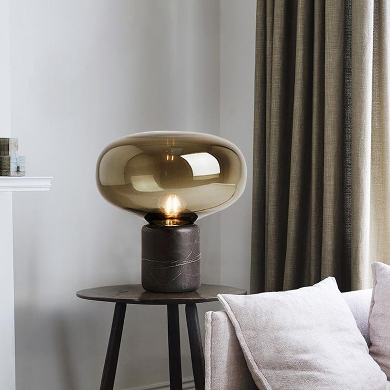 Postmodern Marble Glass Table Lamp Bed Room Decoration Beside Lamp for Living Room Study E27 Desk Lamp