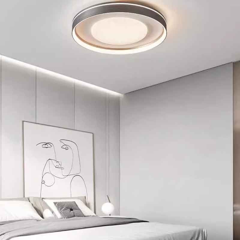 Modern Simple Round Metal Flush Mount LED Ceiling Light for Bedroom Living Room