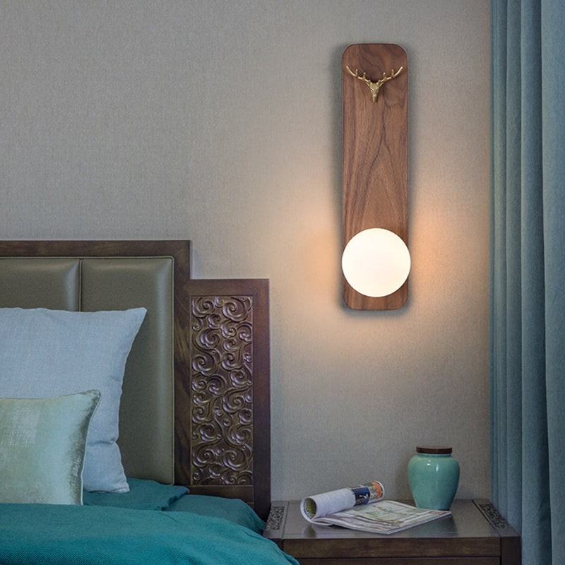 Walnut Wood Grid Simple Modern Wabi-sabi style Wall Sconce lights for Bedroom Bedside Living Dining Room